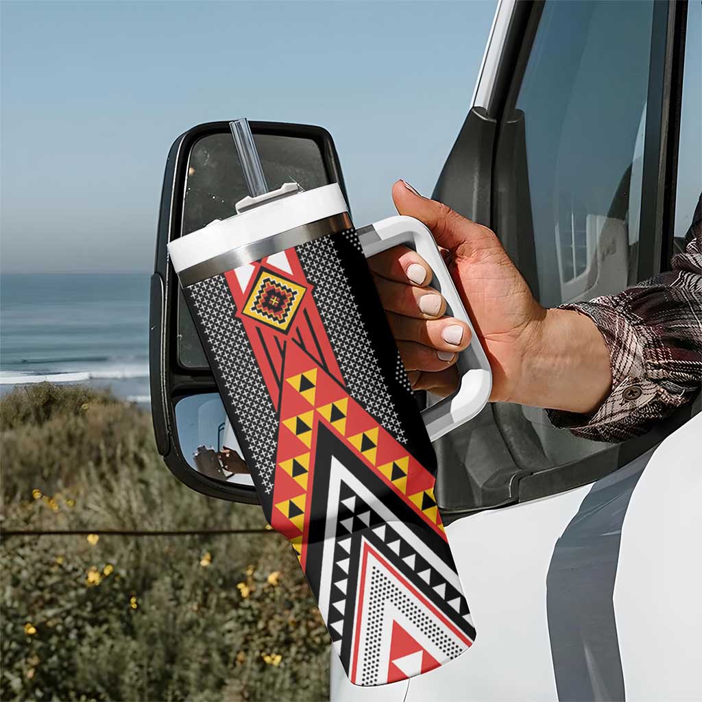 Niho Taniwha Taniko Motif Tumbler With Handle