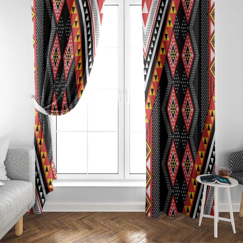 Niho Taniwha Taniko Motif Window Curtain