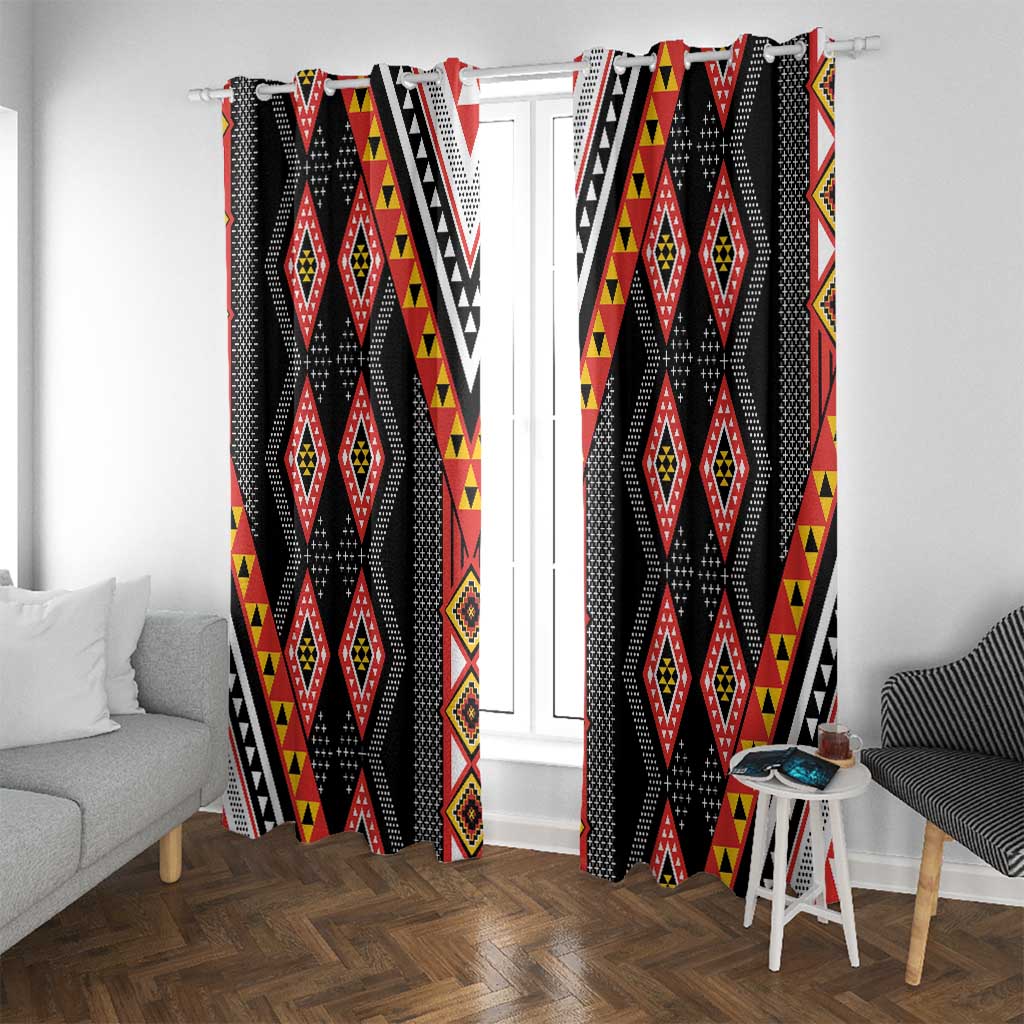 Niho Taniwha Taniko Motif Window Curtain
