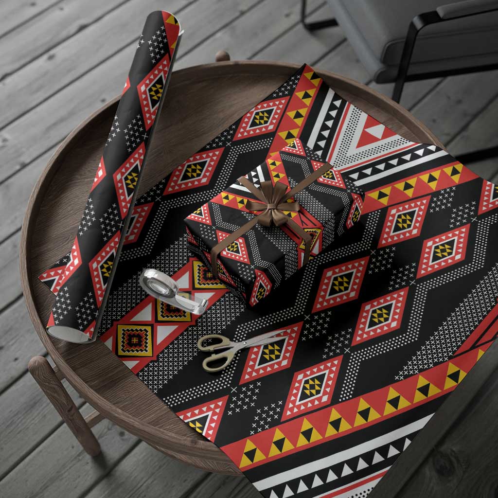 Niho Taniwha Taniko Motif Wrapping Paper - Polynesian Pride