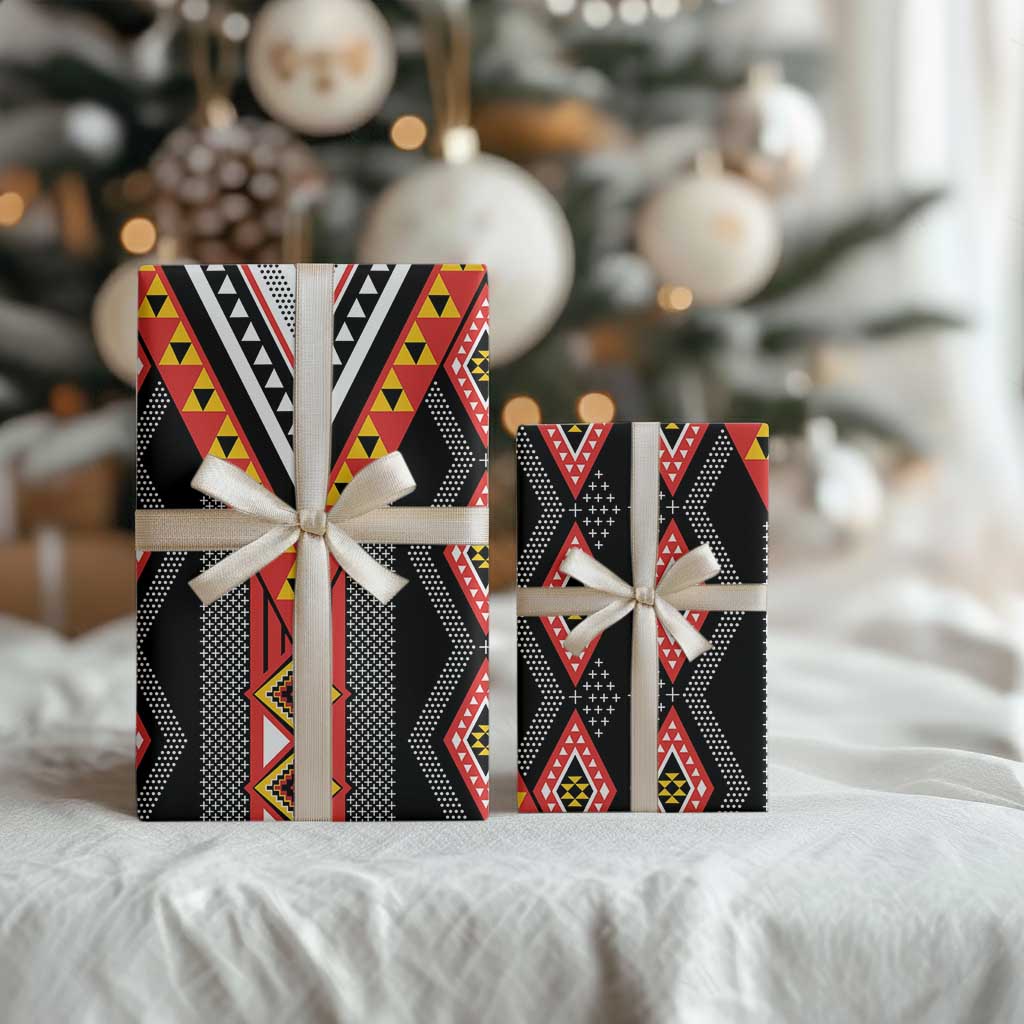 Niho Taniwha Taniko Motif Wrapping Paper - Polynesian Pride