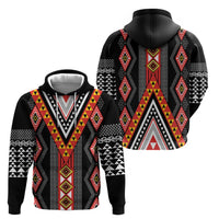 Niho Taniwha Taniko Motif Zip Hoodie LT9 - Polynesian Pride