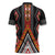 Niho Taniwha Taniko Motif Zipper Polo Shirt - Polynesian Pride