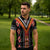 Niho Taniwha Taniko Motif Zipper Polo Shirt - Polynesian Pride