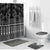 Black Taniko Kowhaiwhai Tukutuku Motif Bathroom Set - Polynesian Pride