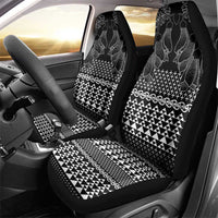 Black Taniko Kowhaiwhai Tukutuku Motif Car Seat Cover