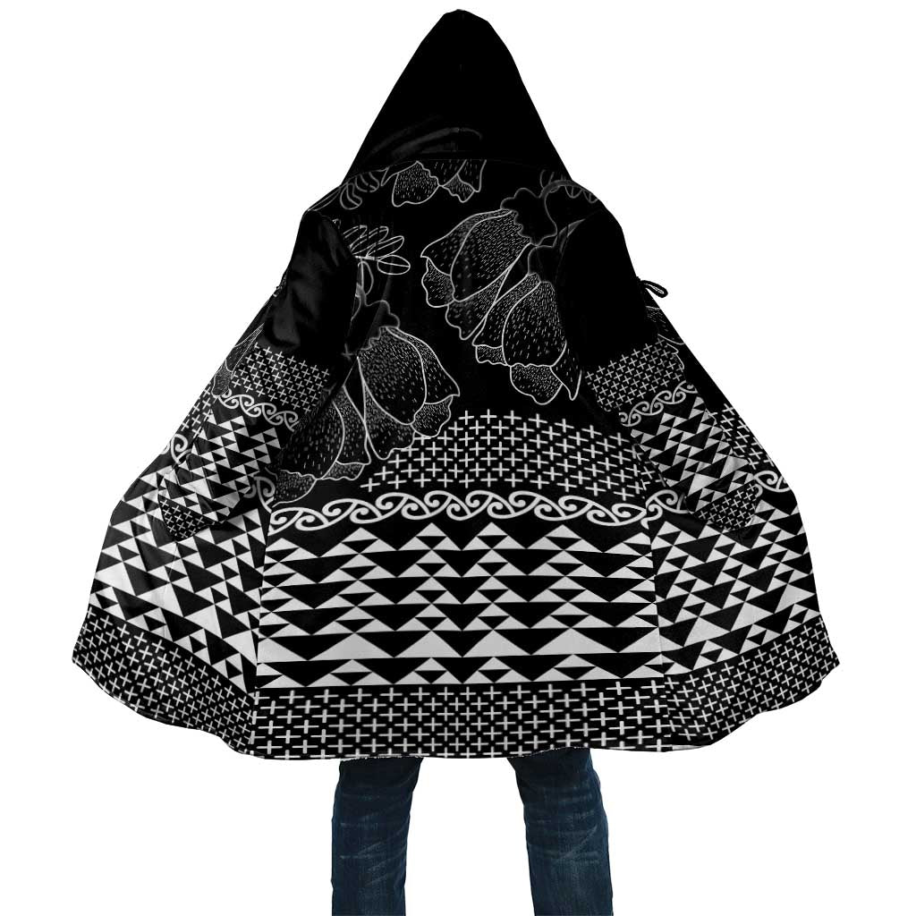Black Taniko Kowhaiwhai Tukutuku Motif Cloak - Polynesian Pride