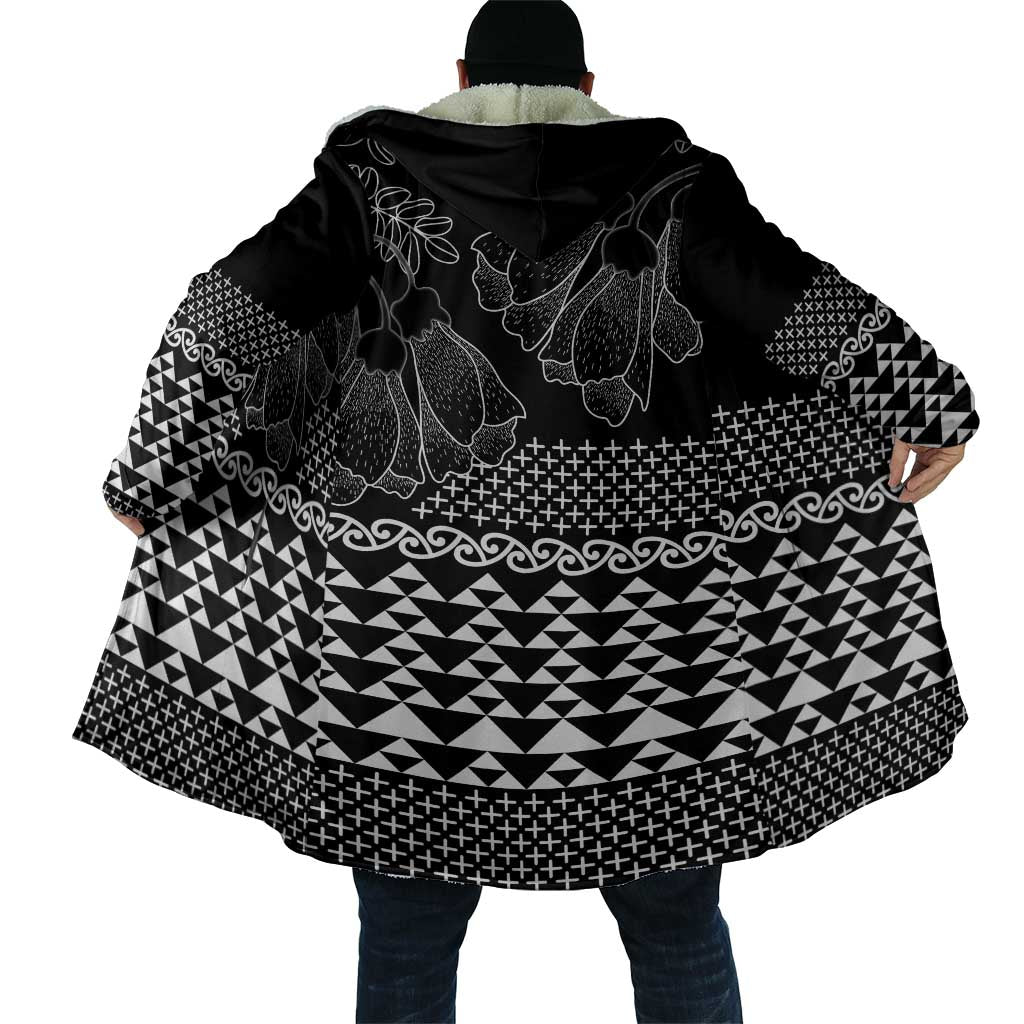 Black Taniko Kowhaiwhai Tukutuku Motif Cloak - Polynesian Pride