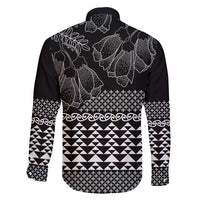 Black Taniko Kowhaiwhai Tukutuku Motif Family Matching Mermaid Dress and Hawaiian Shirt LT9 - Polynesian Pride