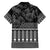 Black Taniko Kowhaiwhai Tukutuku Motif Family Matching Short Sleeve Bodycon Dress and Hawaiian Shirt