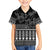 Black Taniko Kowhaiwhai Tukutuku Motif Family Matching Tank Maxi Dress and Hawaiian Shirt