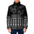 Black Taniko Kowhaiwhai Tukutuku Motif Padded Jacket - Polynesian Pride