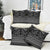 Black Taniko Kowhaiwhai Tukutuku Motif Pillow Cover - Polynesian Pride