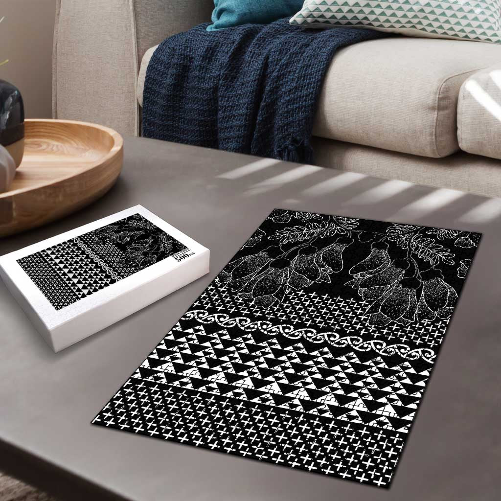 Black Taniko Kowhaiwhai Tukutuku Motif Puzzle - Polynesian Pride