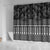 Black Taniko Kowhaiwhai Tukutuku Motif Shower Curtain