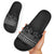 Black Taniko Kowhaiwhai Tukutuku Motif Slide Sandals - Polynesian Pride