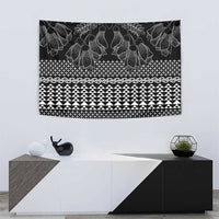 Black Taniko Kowhaiwhai Tukutuku Motif Tapestry