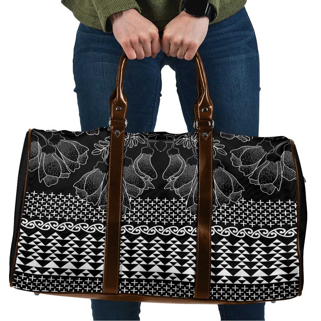 Black Taniko Kowhaiwhai Tukutuku Motif Travel Bag LT9 Black - Polynesian Pride