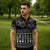 Black Taniko Kowhaiwhai Tukutuku Motif Zipper Polo Shirt - Polynesian Pride