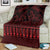 Red Taniko Kowhaiwhai Tukutuku Motif Blanket