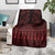 Red Taniko Kowhaiwhai Tukutuku Motif Blanket