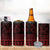Red Taniko Kowhaiwhai Tukutuku Motif 4 in 1 Can Cooler Tumbler