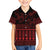 Red Taniko Kowhaiwhai Tukutuku Motif Family Matching Tank Maxi Dress and Hawaiian Shirt