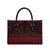 Red Taniko Kowhaiwhai Tukutuku Motif Leather Bag - Polynesian Pride