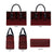 Red Taniko Kowhaiwhai Tukutuku Motif Leather Bag - Polynesian Pride