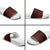 Red Taniko Kowhaiwhai Tukutuku Motif Slide Sandals - Polynesian Pride
