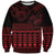Red Taniko Kowhaiwhai Tukutuku Motif Sweatshirt