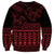 Red Taniko Kowhaiwhai Tukutuku Motif Sweatshirt