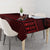 Red Taniko Kowhaiwhai Tukutuku Motif Tablecloth