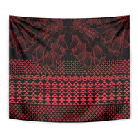 Red Taniko Kowhaiwhai Tukutuku Motif Tapestry