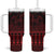 Red Taniko Kowhaiwhai Tukutuku Motif Tumbler With Handle