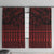 Red Taniko Kowhaiwhai Tukutuku Motif Window Curtain