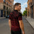 Red Taniko Kowhaiwhai Tukutuku Motif Zipper Polo Shirt - Polynesian Pride