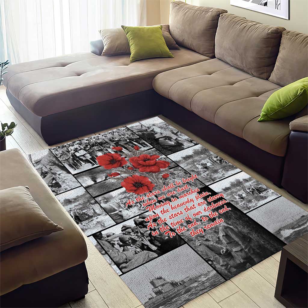 ANZAC Day Gallipoli Campaign Area Rug To The End They Remain