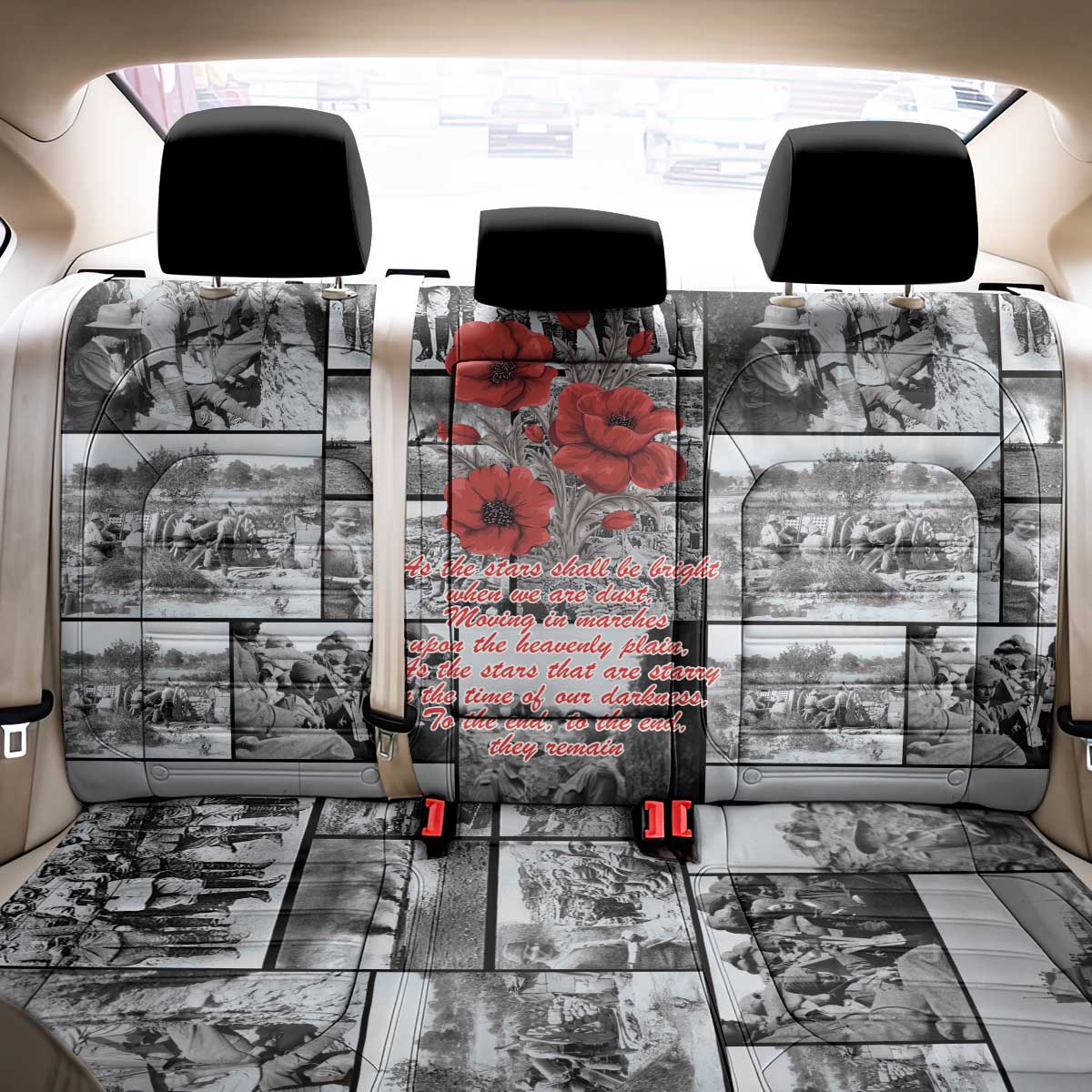 ANZAC Day Gallipoli Campaign Back Car Seat Cover To The End They Remain LT9 - Polynesian Pride