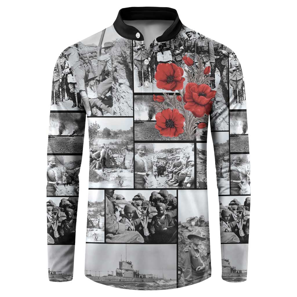 ANZAC Day Gallipoli Campaign Button Sweatshirt To The End They Remain