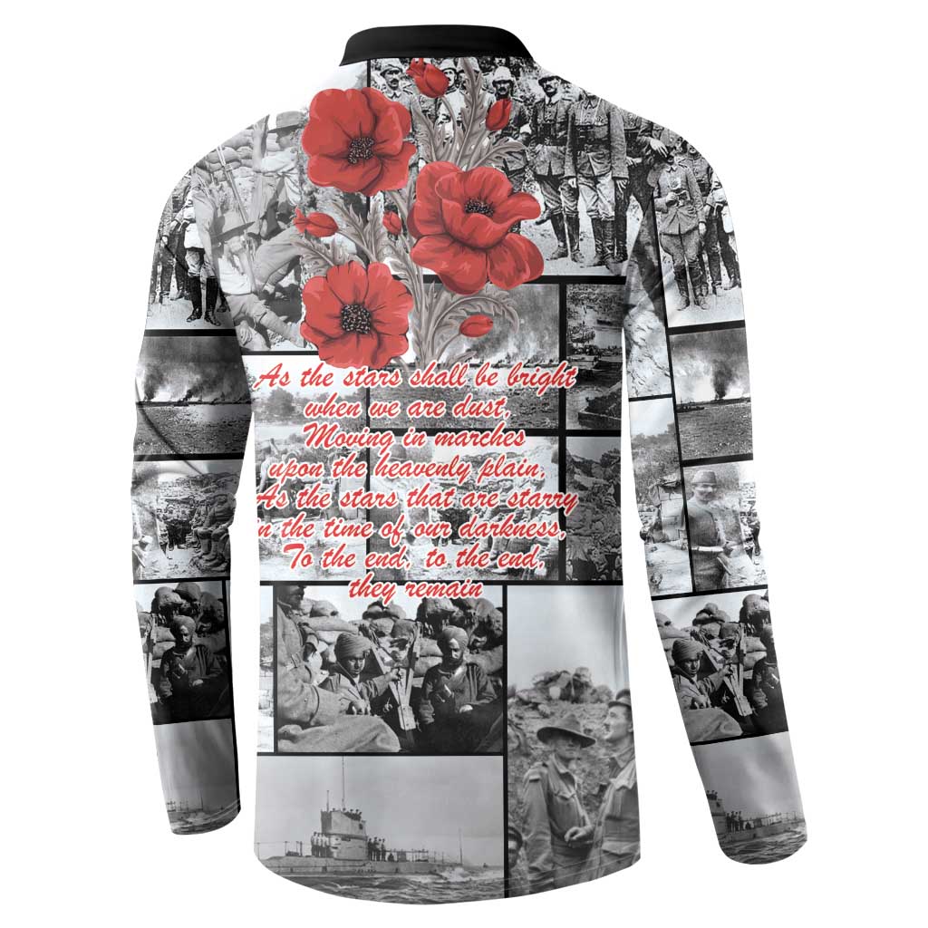 ANZAC Day Gallipoli Campaign Button Sweatshirt To The End They Remain