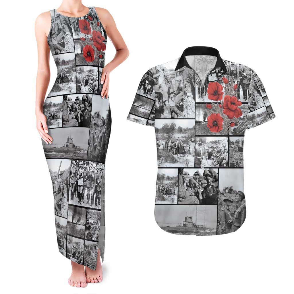 ANZAC Day Gallipoli Campaign Couples Matching Tank Maxi Dress and Hawaiian Shirt To The End They Remain