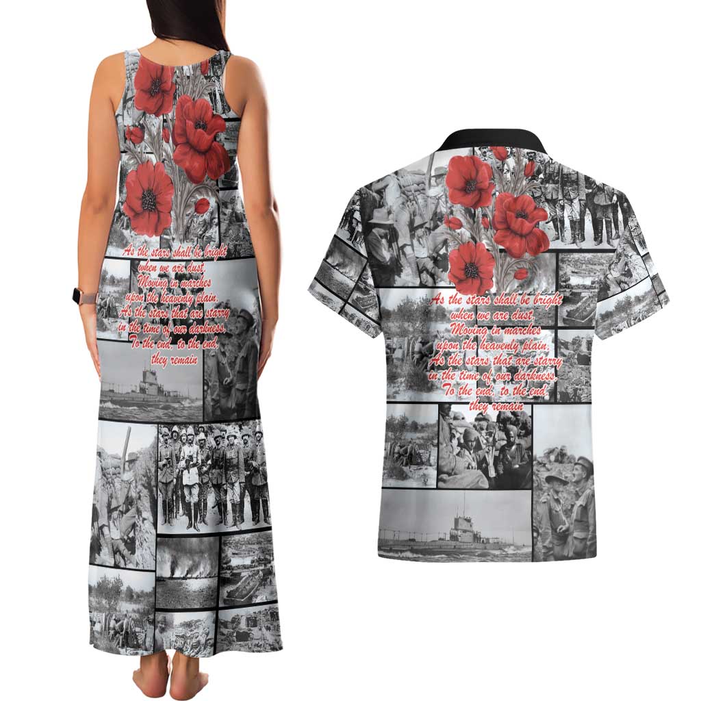ANZAC Day Gallipoli Campaign Couples Matching Tank Maxi Dress and Hawaiian Shirt To The End They Remain