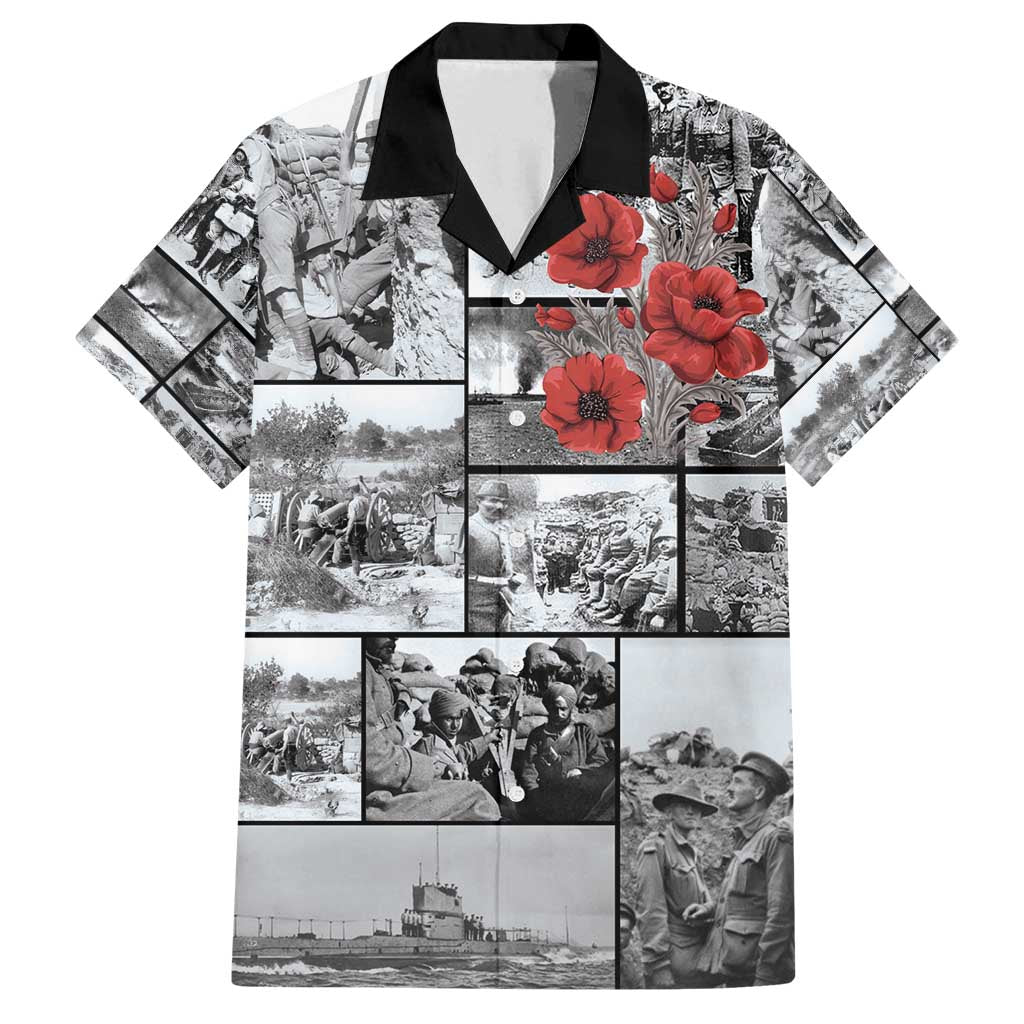 ANZAC Day Gallipoli Campaign Family Matching Long Sleeve Bodycon Dress and Hawaiian Shirt To The End They Remain LT9 Dad's Shirt - Short Sleeve Black - Polynesian Pride