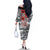 ANZAC Day Gallipoli Campaign Family Matching Off The Shoulder Long Sleeve Dress and Hawaiian Shirt To The End They Remain