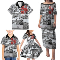 ANZAC Day Gallipoli Campaign Family Matching Puletasi and Hawaiian Shirt To The End They Remain