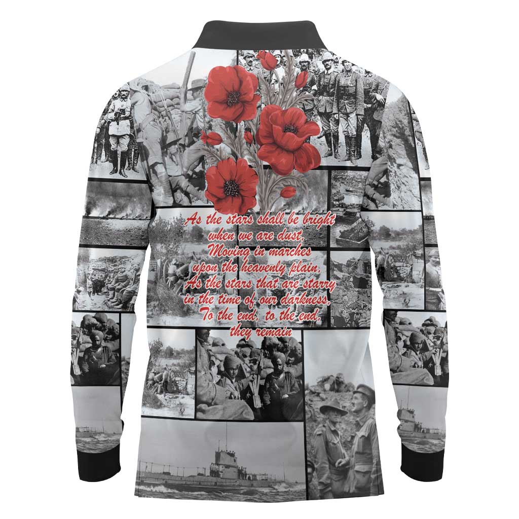 ANZAC Day Gallipoli Campaign Long Sleeve Polo Shirt To The End They Remain