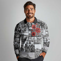 ANZAC Day Gallipoli Campaign Long Sleeve Polo Shirt To The End They Remain