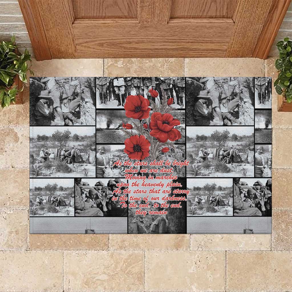 ANZAC Day Gallipoli Campaign Rubber Doormat To The End They Remain