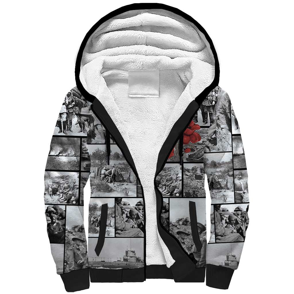 ANZAC Day Gallipoli Campaign Sherpa Hoodie To The End They Remain